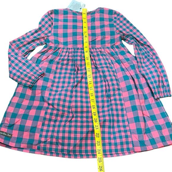 NWT Matilda Jane Plaid to See You Pink Purple Green Long Sleeve Dress size 6 - Picture 7 of 12